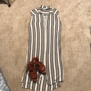 Billabong Stripe Button Front Dress